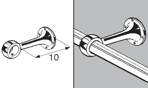 Uchwyt dystansowy do rury fi 25mm