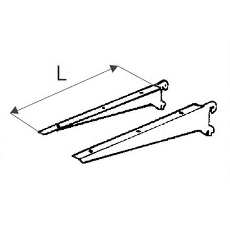 Wsporniki półek sklepowych, chromowane, para