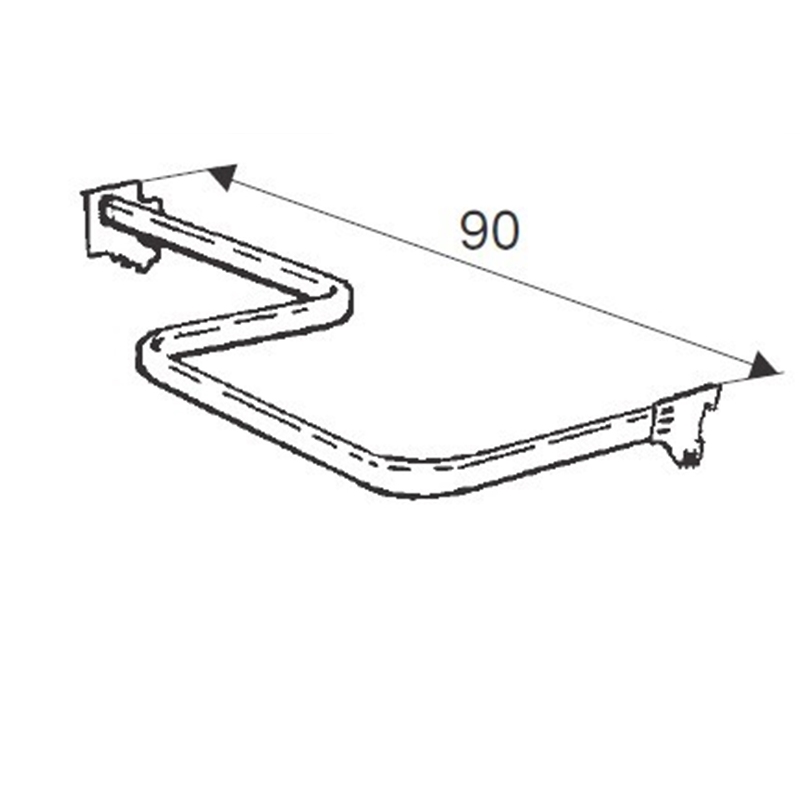 Wieszak łamany Soti-Line L90cm, chrom