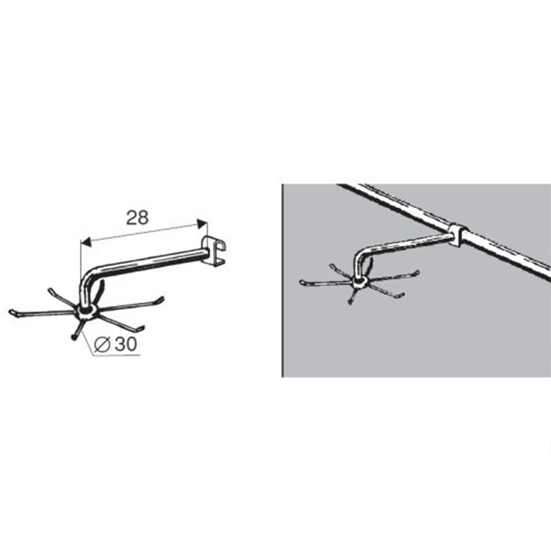 Wieszak galanteryjny na wspornik
