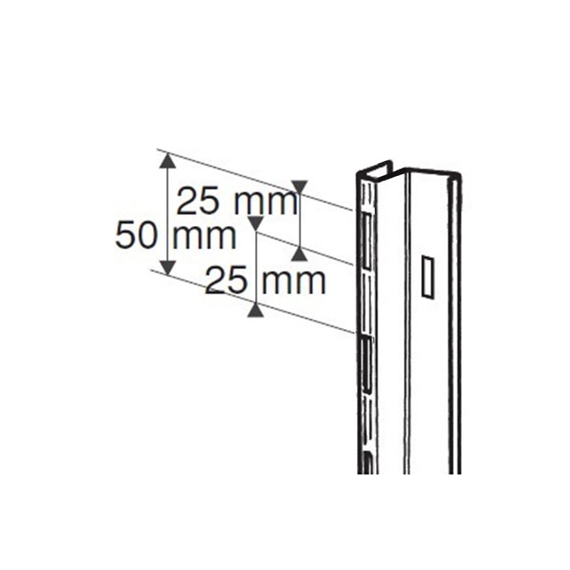 Profil naścienny pojedynczy skrajny 240cm alum.