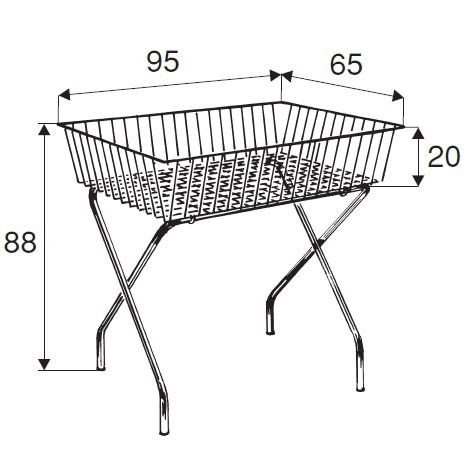 Kosz promocyjny wsypowy siatka chrom