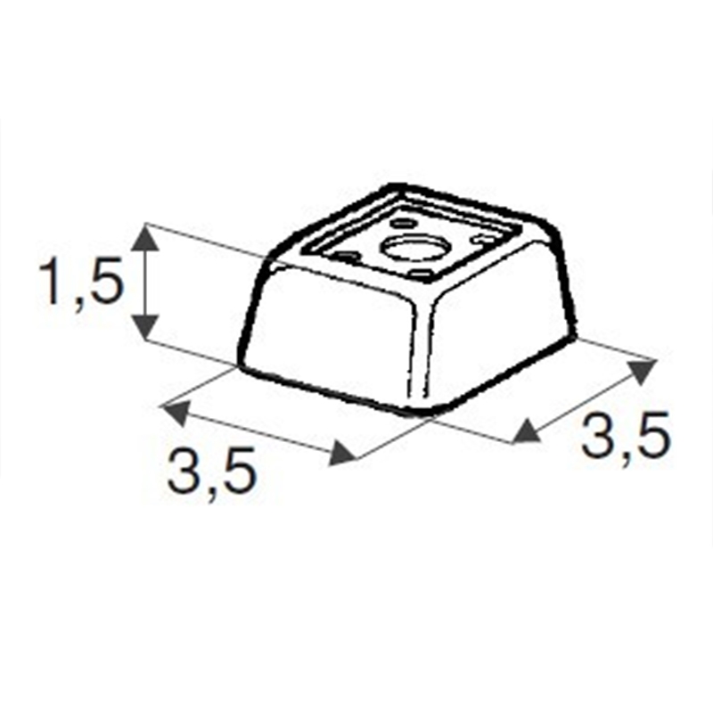 Zakończenie profiilu naściennego Soti-Line chrom