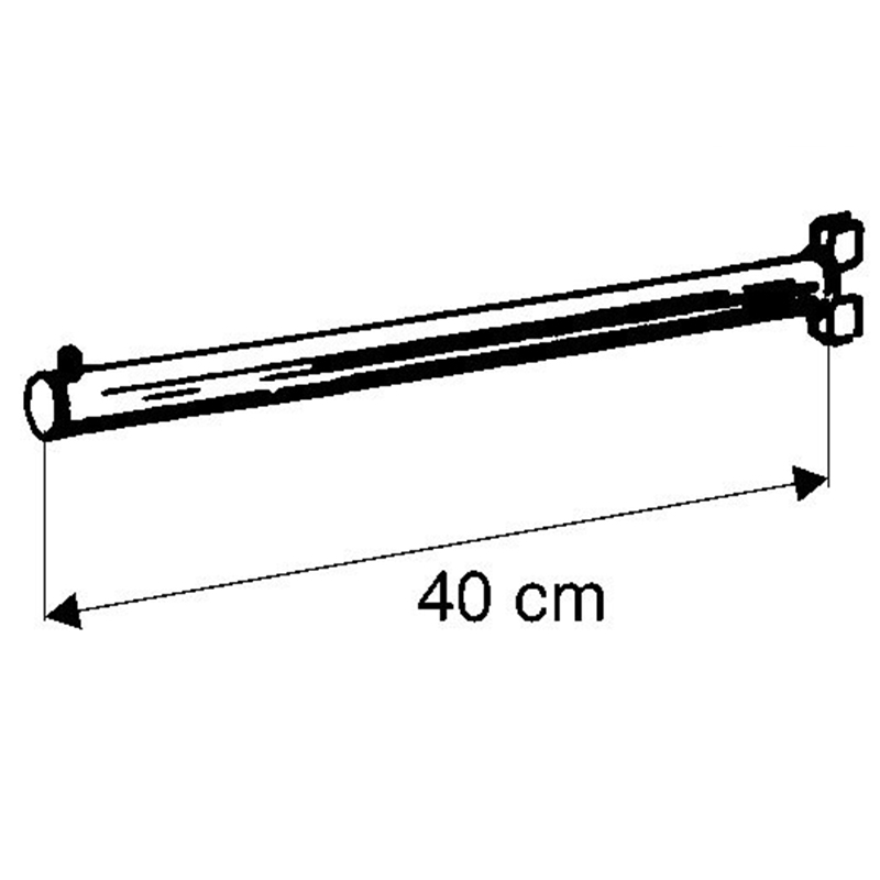 Wieszak prosty 40cm na profil perforowany