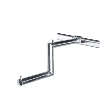 Wieszak sklepowy łamany na rurę owalną, chrom