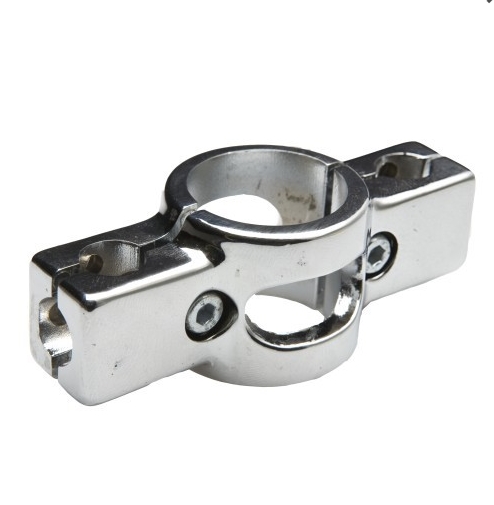 Złącze rura fi 25-krata dwustronne, chrom