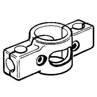 Złącze rura fi 25-krata dwustronne, chrom