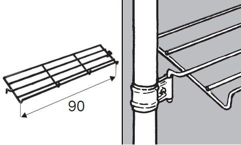 Półka druciana, uniwersalna, chromowana