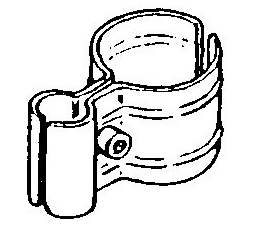 Złącze do kraty rura-krata fi25 jednostronne chrom