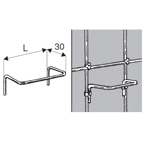 Wieszak wspornikowy, rura fi 25mm, chrom