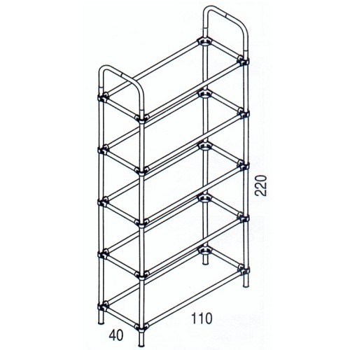 Złącze dwuramienne, z półką do rury fi 25mm, chrom