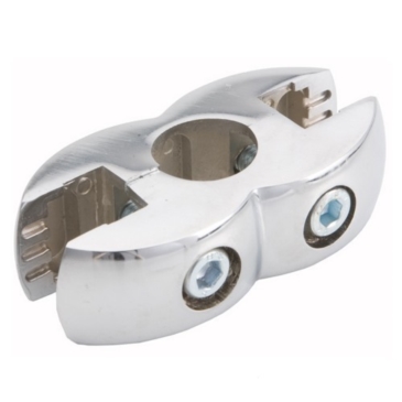 Złącze do płyty szkła dwustronne, fi 25 chromowana