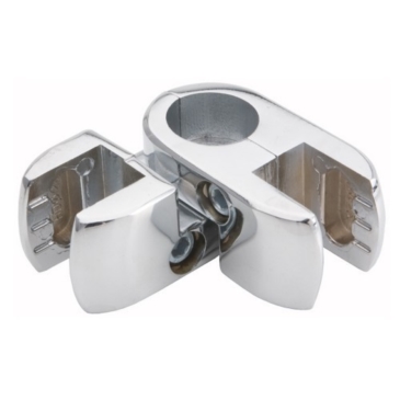 Złącze do płyty szkła kątowe, ruchome, fi 25 chrom