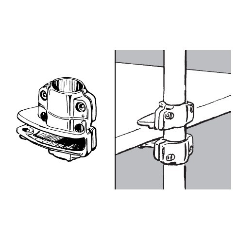 Wspornik, uchwyt półki, regulowany, fi 25mm, chrom