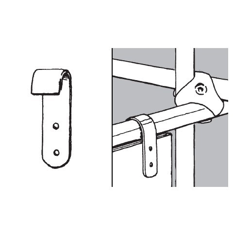 Uchwyt pionowy, do rury fi 25mm, chrom