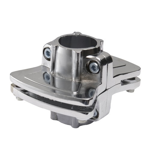 Wspornik póki podwójny, do rury fi 25mm, chrom