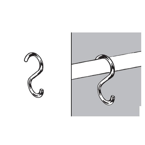 Haczyk z kulką na rurę fi 25mm, chromowany