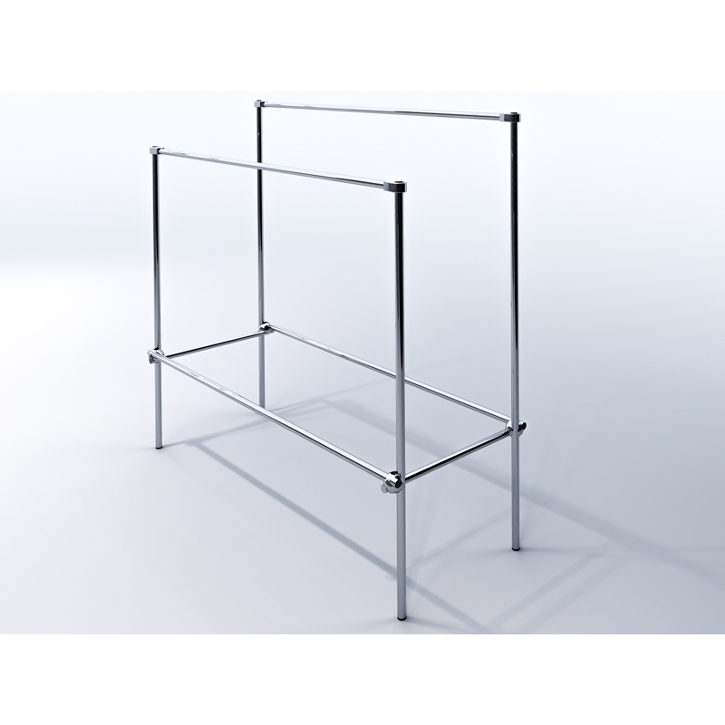 Gondola podwójna sklepowa, chromowana