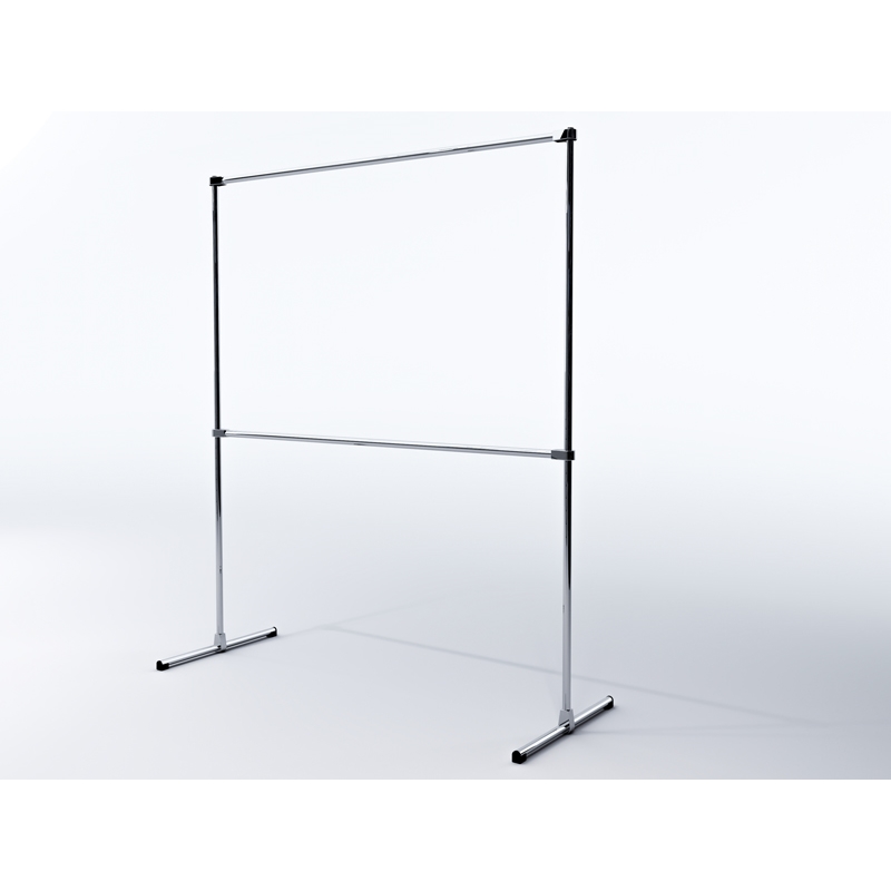 Stojak sklepowy dwupoziomowy, 130x60x200cm chrom