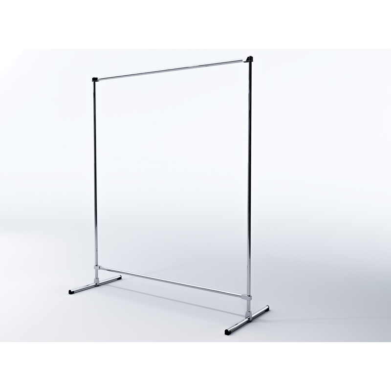 Stojak sklepowy dwupoziomowy, 130x60x200cm chrom