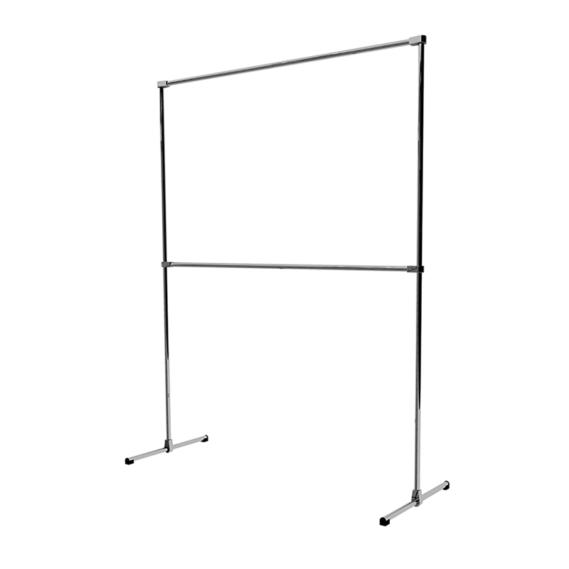 Stojak sklepowy dwupoziomowy, 130x60x200cm chrom