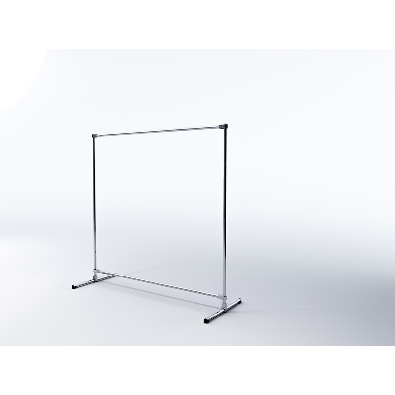 Wieszak sklepowy pojedynczy, 150x60x150cm chrom