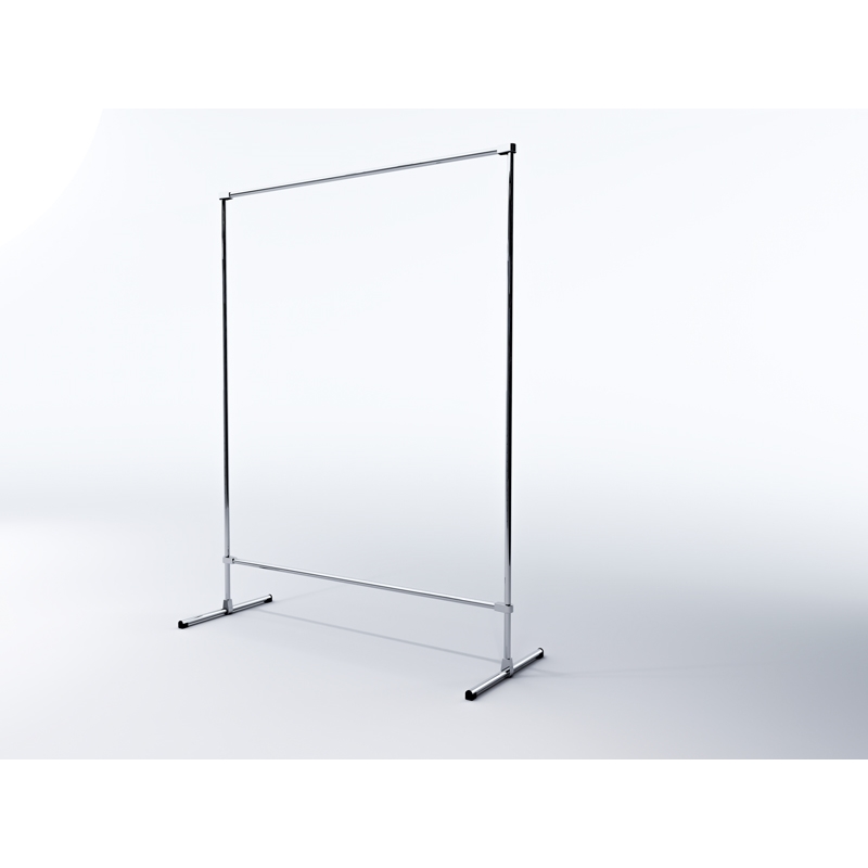 Wieszak odzieżowy dwupoziomowy, 150x60x200cm chrom