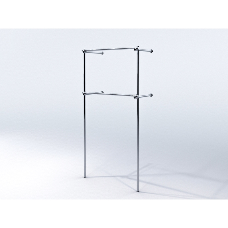 Wieszak do garderoby, sklepu 100x40x200, chrom