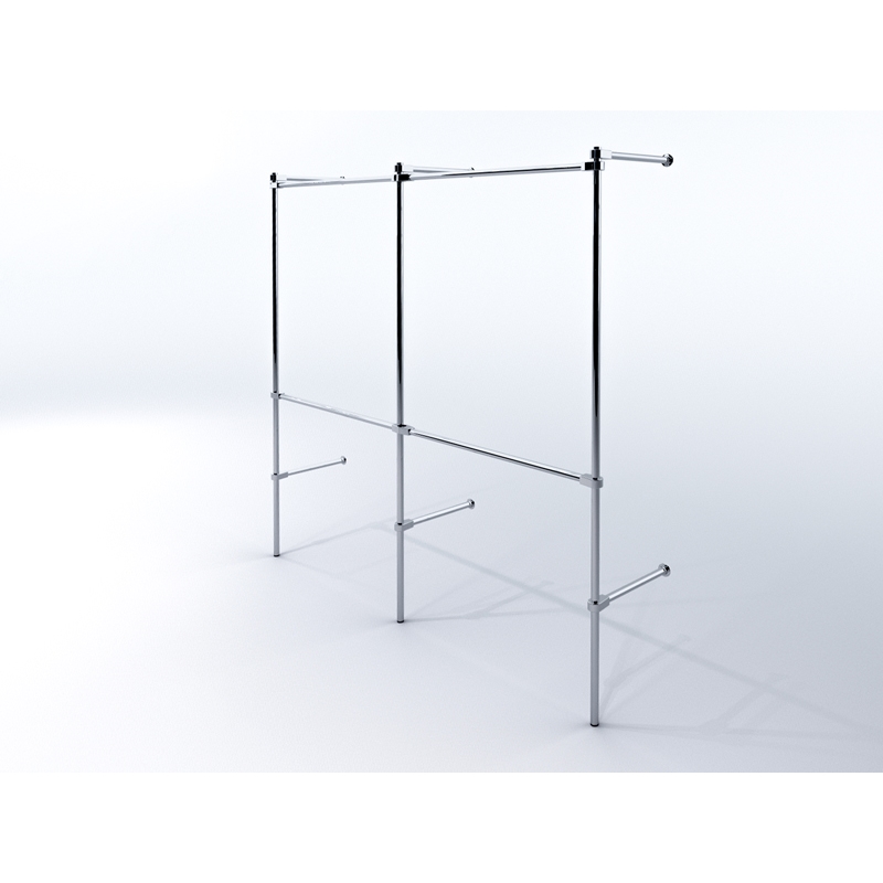 Wieszak odzieżowy, sklepowy z regulacją, chrom