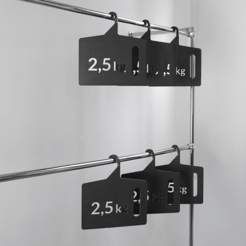 Wieszak odzieżowy, sklepowy z regulacją, chrom