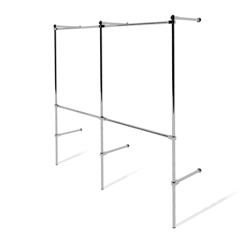 Wieszak odzieżowy, sklepowy z regulacją, chrom