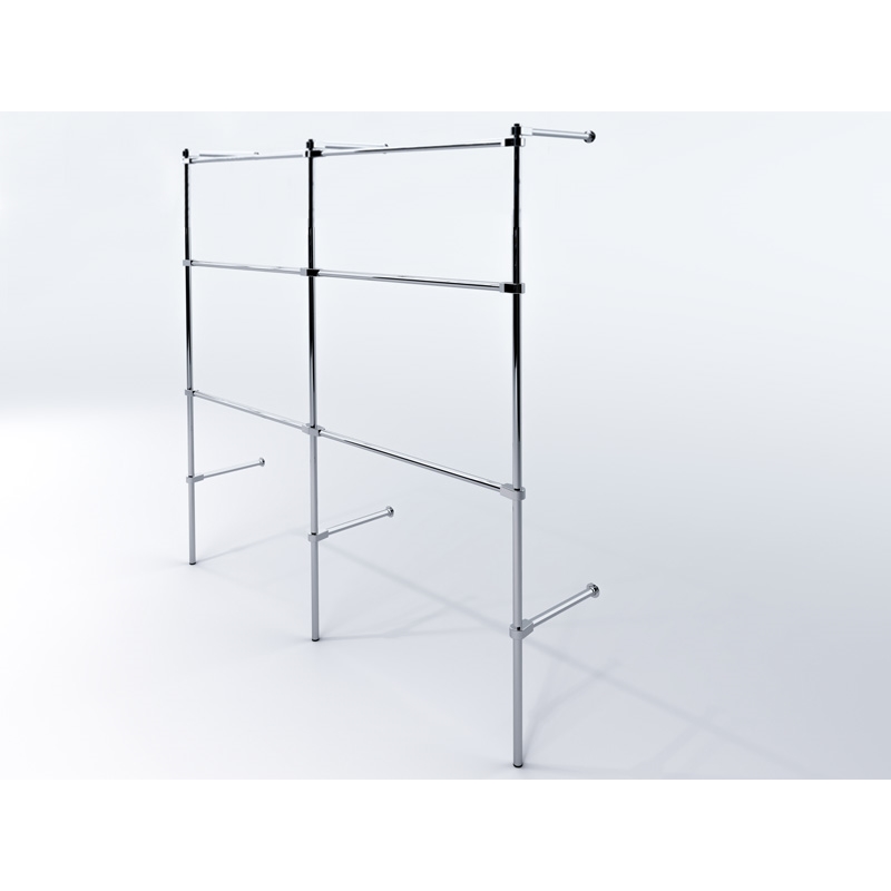 Wieszak odzieżowy sklepowy trzypoziomowy regulacja