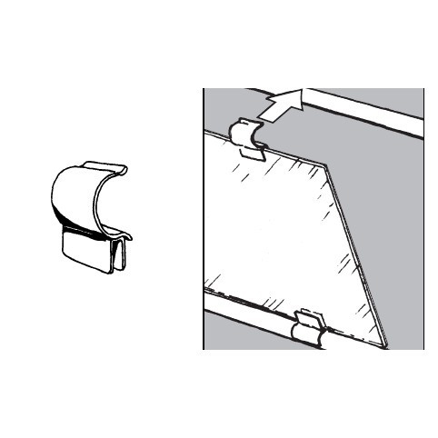 Uchwyt do szkła 6mm do rury fi 25mm, chromowany