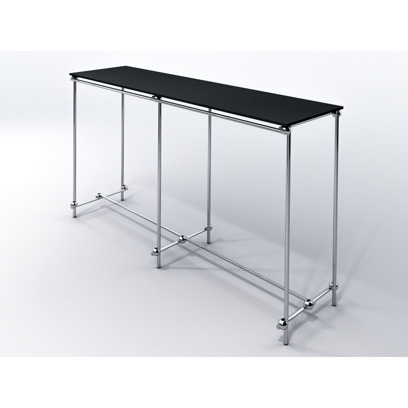 Gondola, stojak na wieszaki dwustronny, z półką