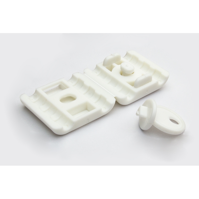 Zabezpieczenie antykradzieżowe na haczyk, białe