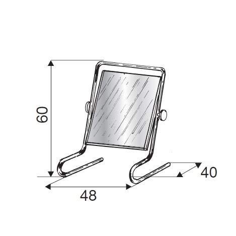 Lustro obuwnicze, 60x50cm