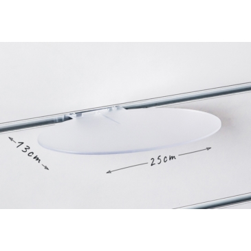 Półka pozioma Slatwall owalna 25x13cm