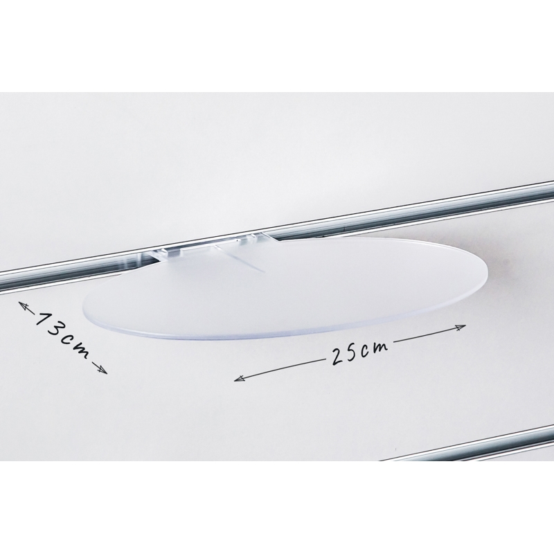 Półka pozioma Slatwall owalna 25x13cm