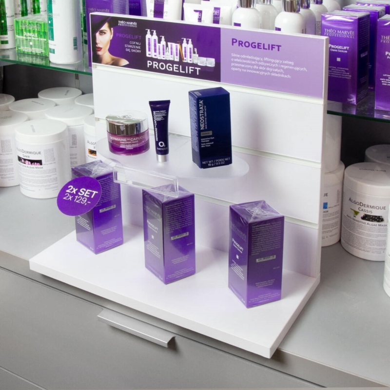 Półka owalna Slatwall 25x13cm mat, listwa cenowa