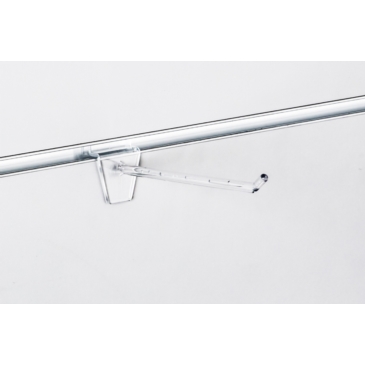 Haczyk pojedynczy Slatwall pleksa bezbarwny