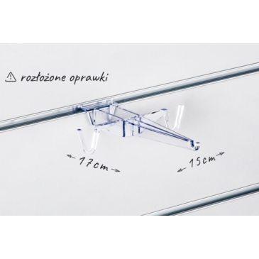 Wieszak Slatwall do okularów, pleksi bezbarwna