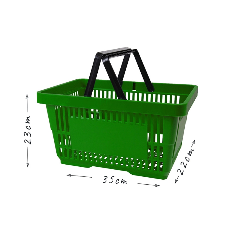 Zielony koszyk sklepowy na zakupy 22L plastikowy