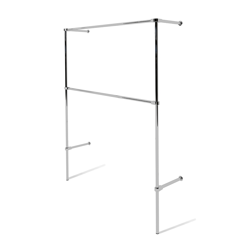 Wieszak odzieżowy, sklepowy, regulowany, chrom