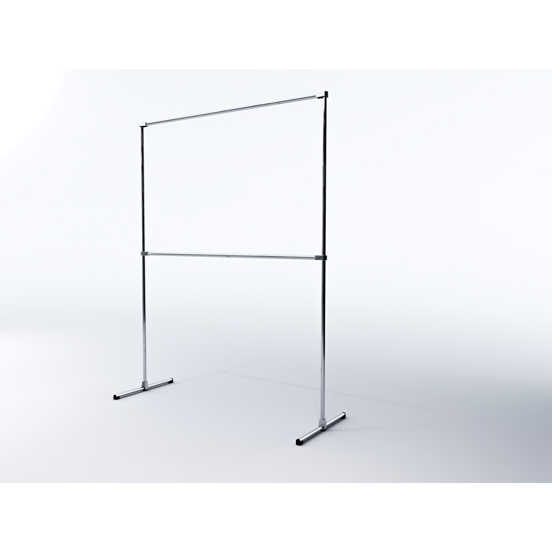 Wieszak sklepowy dwupoziomowy, 100x60x200cm chrom