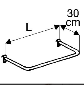 Wieszak ramowy na kartę, rura fi 25mm, chrom