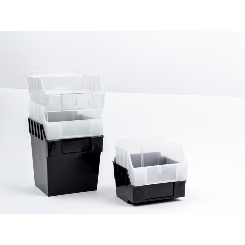 Pojemnik TOP niski Slatwall 14x12x8cm czarny