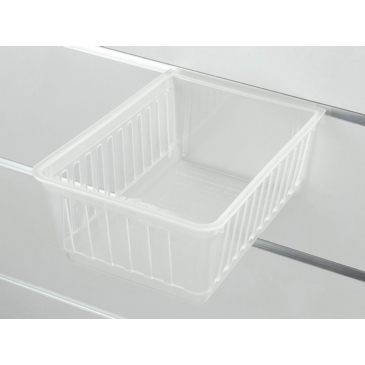 Koszyk Slatwall LONG 14x22x8cm bezbarwny mleczny