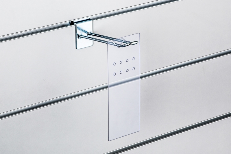 Zaiweszka z otworami na haczyk 8x20cm, bezbarwna