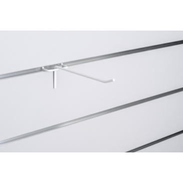 Haczyk pojedynczy Slatwall drut biały