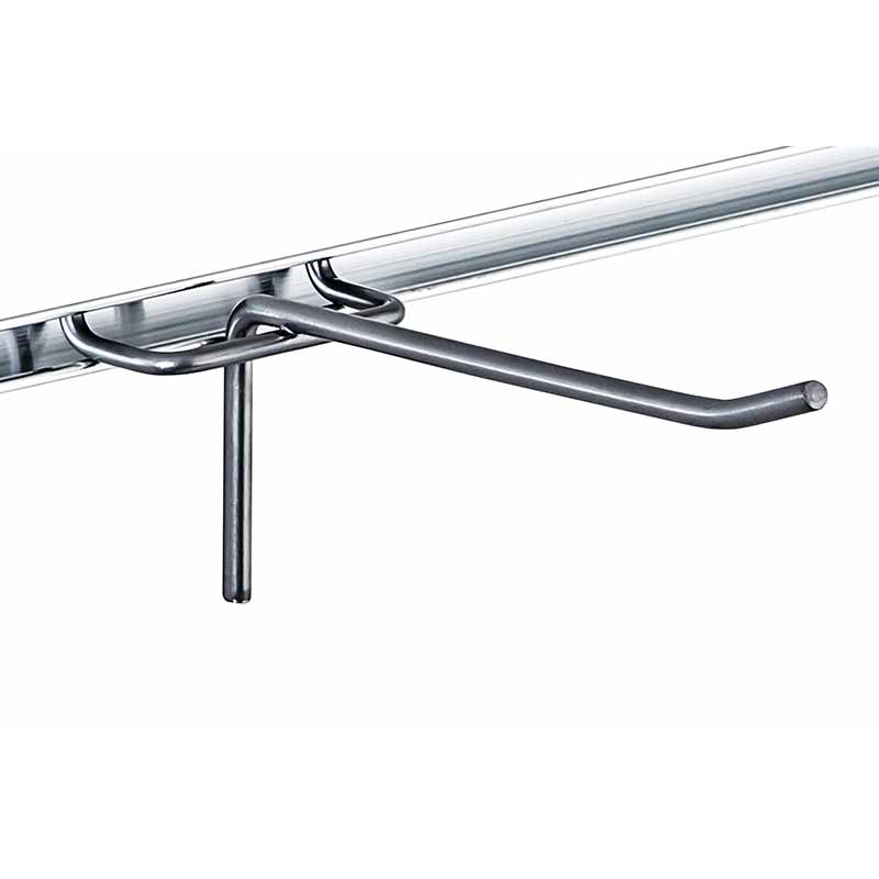 Haczyk pojedynczy Slatwall drut srebrny